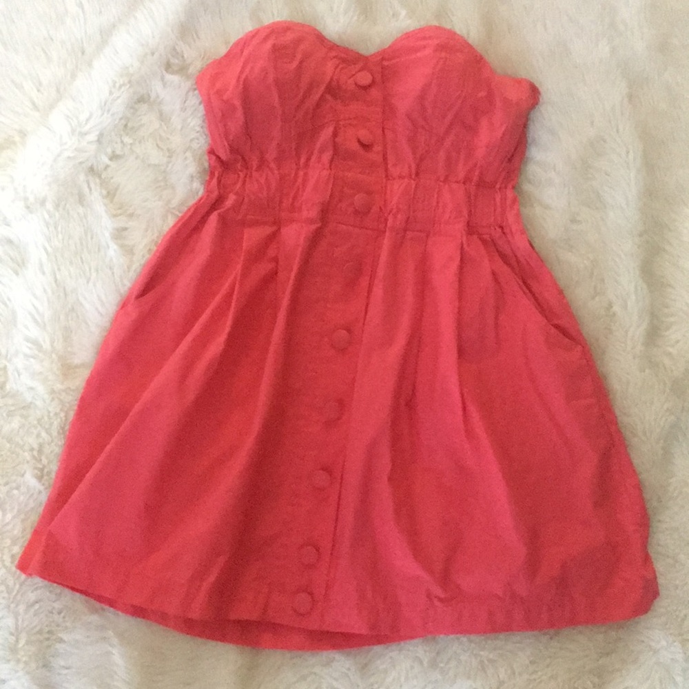 Strapless button down Dress